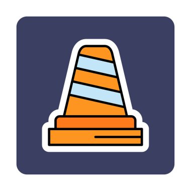 Basit trafik konisi vektör resimlemesi  