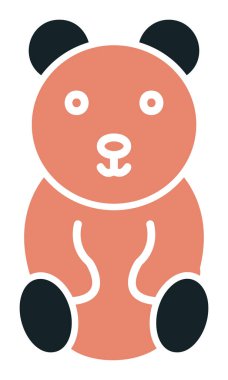 Oyuncak ayı ikonu vektör çizimi