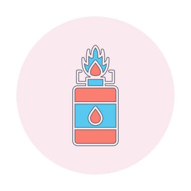 Basit Kamp Gaz ikonu vektör çizimi 