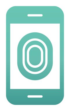 parmak izi ikonu vektör illüstrasyonu