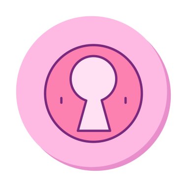 Anahtar deliği vektör çizimi, simge ögesi biçimi              