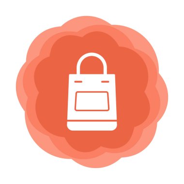 Alışveriş poşeti simgesi, vektör illüstrasyonu basit tasarım