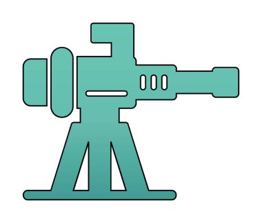 Makine Tüfeği vektör illüstrasyonu