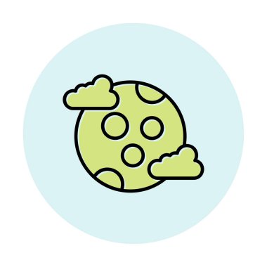 Dolunay düz ikonu. vektör illüstrasyonu 