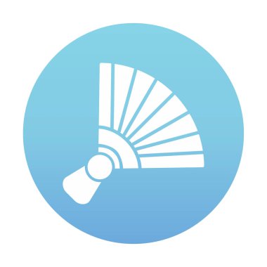 Çin hayran simgesi vektör illüstrasyonu 