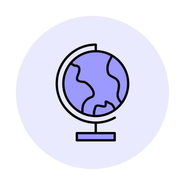 dünya ikonu vektör illüstrasyon tasarımı