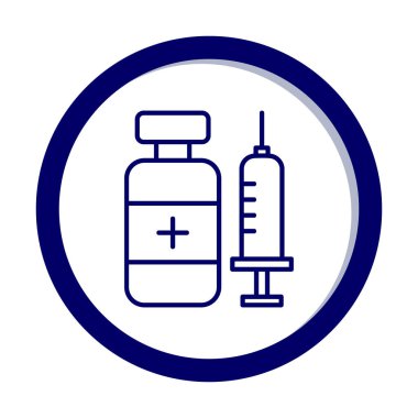 Aşı simgesi vektör tasarımlı şırınga