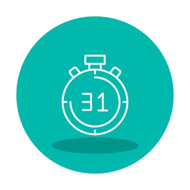 düz stil kronometre vektör çizimi