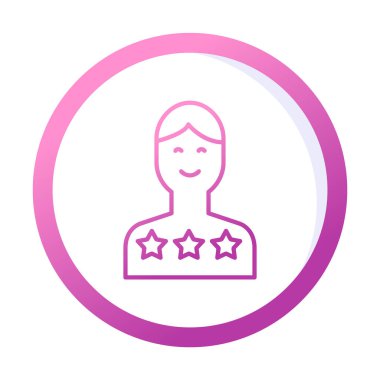 Müşteri memnuniyeti derecelendirme simgesi, vektör illüstrasyonu  