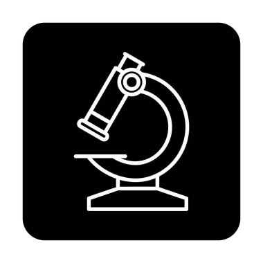 Düz mikroskop. Web simgesi vektör illüstrasyon tasarımı