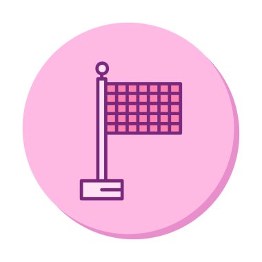 Basit düz bitiş bayrağı simgesi, illüstrasyon tasarımı