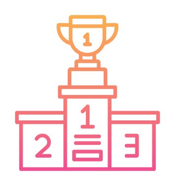 Basit Şampiyon simgesi, vektör illüstrasyonu