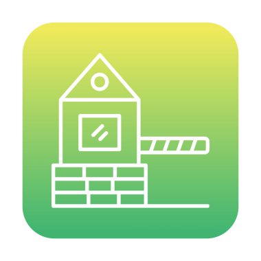 Askeri Bariyer simgesinin vektör çizimi 