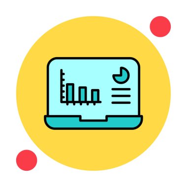 Basit Analitik simge, vektör illüstrasyonu