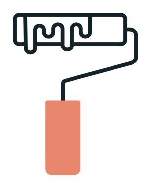 Modern Paint Roller simgesinin vektör çizimi              