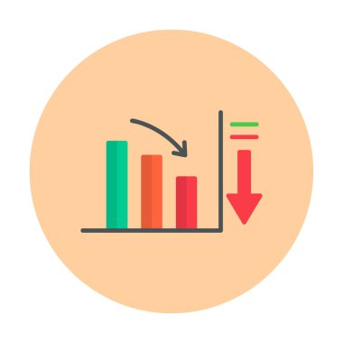 Basit grafik simgesi, vektör illüstrasyonunu azalt