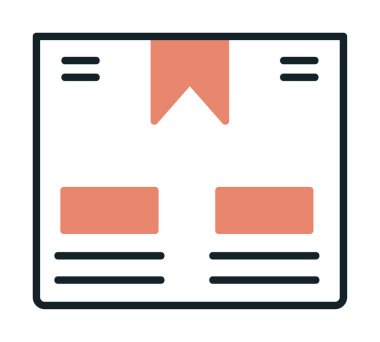 Taşıma Kutusunun vektör illüstrasyonu modern simge                             