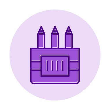 Renkli Kalem simgesi vektör illüstrasyonu