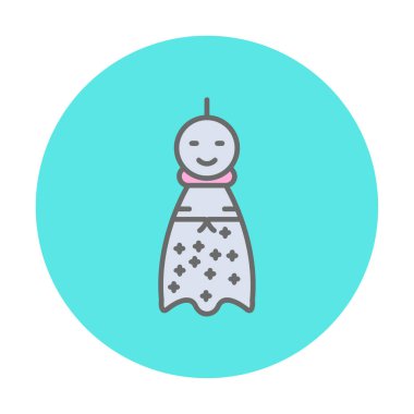 Teru Teru Bozu simgesi, vektör çizimi