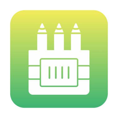 Renkli Kalem simgesi vektör illüstrasyonu