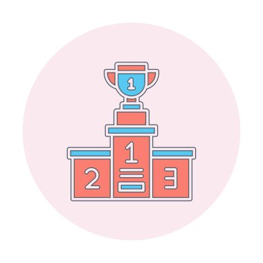 Basit Şampiyon simgesi, vektör illüstrasyonu