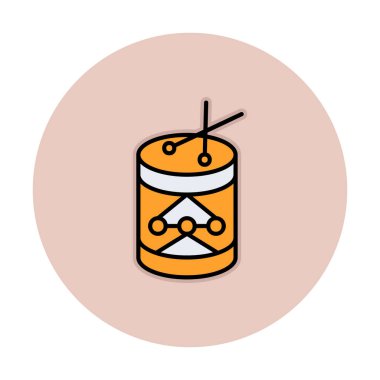 Davullar web simgesi, vektör illüstrasyonu