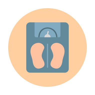 Basit Ağırlık Ölçekleme simgesi, vektör illüstrasyonu