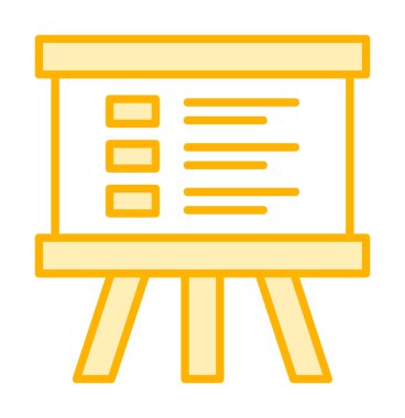 Üniversite Sunum ikonu vektör illüstrasyonu 