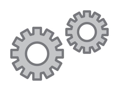 Gears'ı web simgesi, vektör çizim 