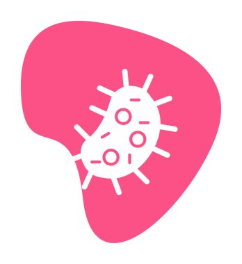 düz basit Amoeba simge vektör çizimi