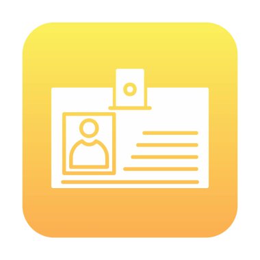 ID kart simgesi vektör illüstrasyonu                                  