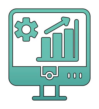 Pazar analiz simgesi vektör illüstrasyonu