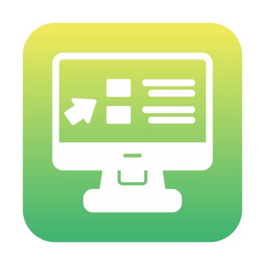 Basit Online Course Üniversitesi simgesi, vektör illüstrasyonu