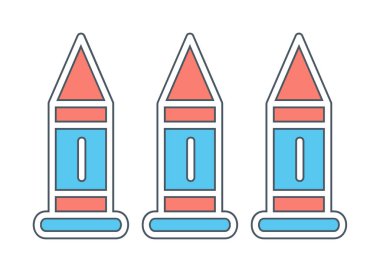 Askeri silah mermileri vektör ikonu. Sembol, logo çizimi. Vektör grafikleri 