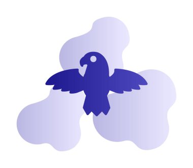 Kartal kuş simgesi, vektör illüstrasyonu  