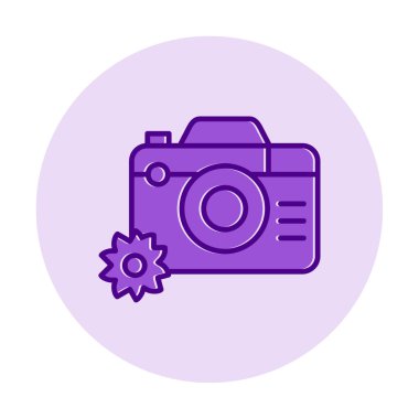 fotoğraf makinesi ikon vektör illüstrasyonu                      