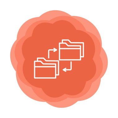 Basit Veri Kopyalama simgesi, vektör illüstrasyonu