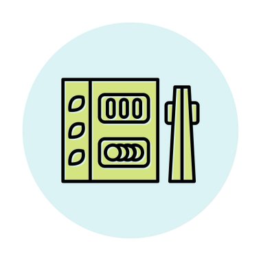 Basit Japon Bento kutusu simgesi, vektör illüstrasyonu