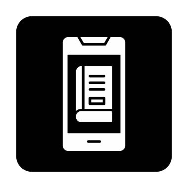 çevrimiçi kitap simgesi, vektör illüstrasyonu 