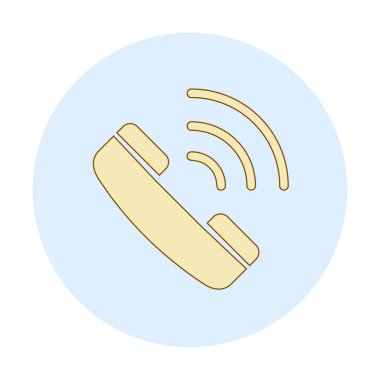 Basit telefon arama simgesi, vektör tasarımı