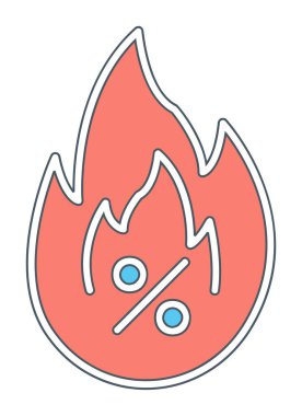 Sıcak Satış simgesiyle basit bir düz ateş 