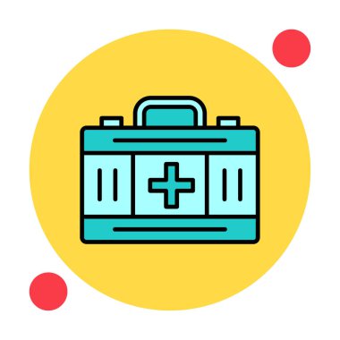 İlk yardım kiti vektör illüstrasyonu