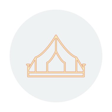 kamp çadırı ikonu vektör illüstrasyonu