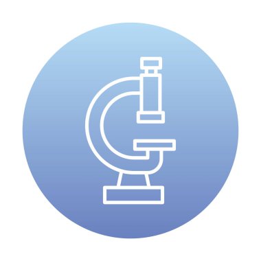 Düz mikroskop. Web simgesi vektör illüstrasyon tasarımı