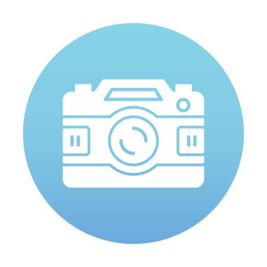 fotoğraf makinesi ikon vektör illüstrasyonu                      