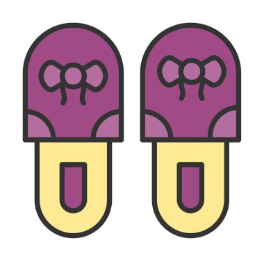 Basit Terlik simgesi, vektör illüstrasyonu