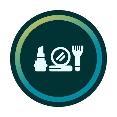 Makyaj araçları web simgesi, vektör illüstrasyonu