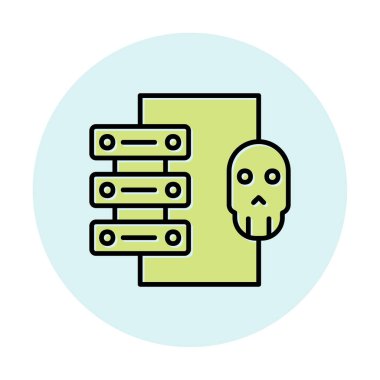 veri merkezi ve ikon vektör illüstrasyon tasarımı hacklenmesi