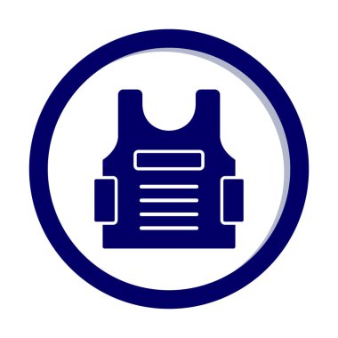 Kurşun geçirmez yelek ağ simgesi, vektör illüstrasyonu