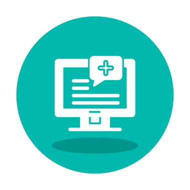 Basit Tıbbi Bildirim simgesi, vektör illüstrasyonu